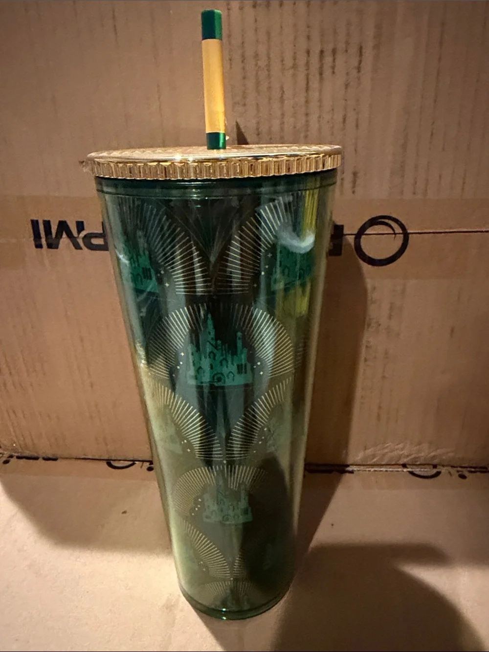 Starbucks Green Wicked Reusable Tumbler with Gold Lid Accent